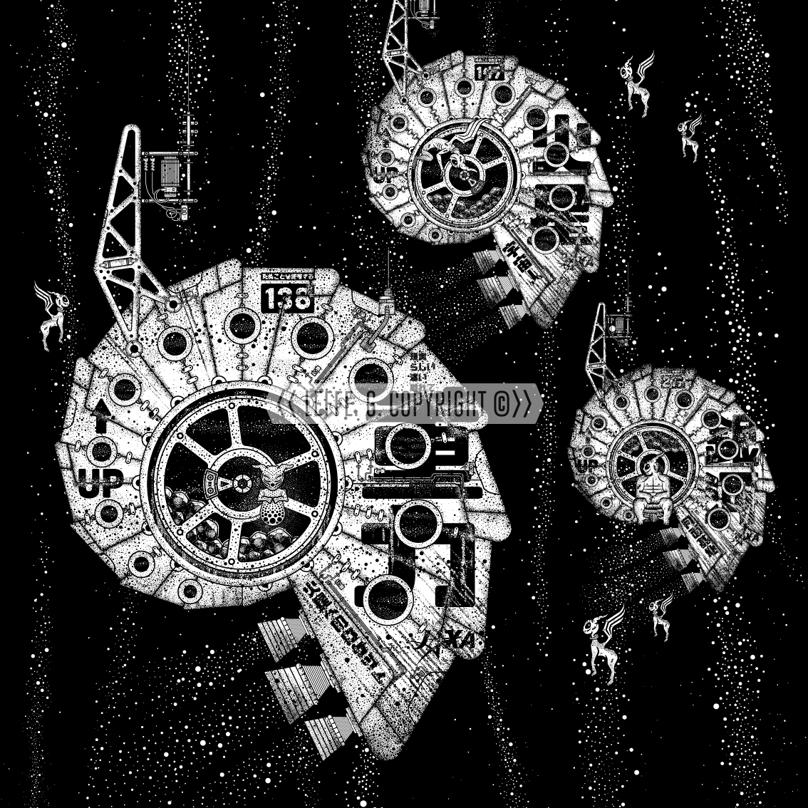 Dreaming Demons: Black Hole Genrators, Giclée print by Leffe Goldstein. アートプリント。